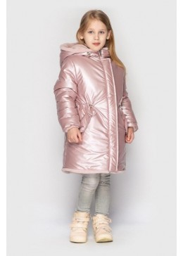 Cvetkov пудровая зимняя двухсторонняя куртка для девочки Рокси